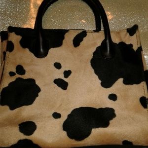 VINTAGE FUR ANIMAL PRINT HANDBAG LINZ&CO